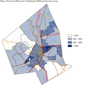 Worcester Population without internet