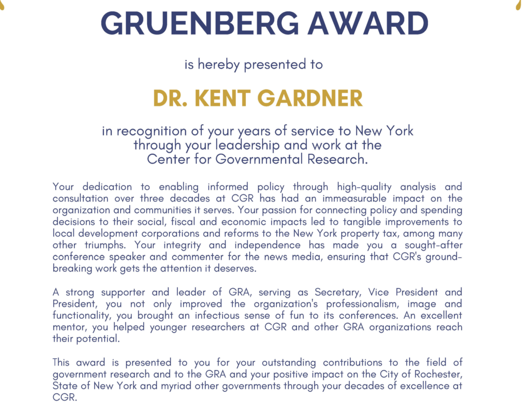 Gruenberg Award